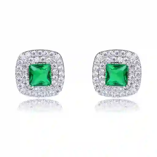 Aretes Topo Esmeralda Veramorest