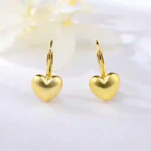 Aretes Corazón Dorado