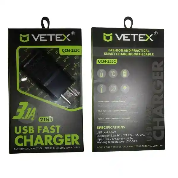 Cargador Tipo C Carga Rápida Celular Huawei Xiaomi Samsung Motorola