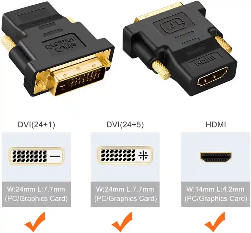 Adaptador Convertidor Dvi A Hdmi 24+1 1080p