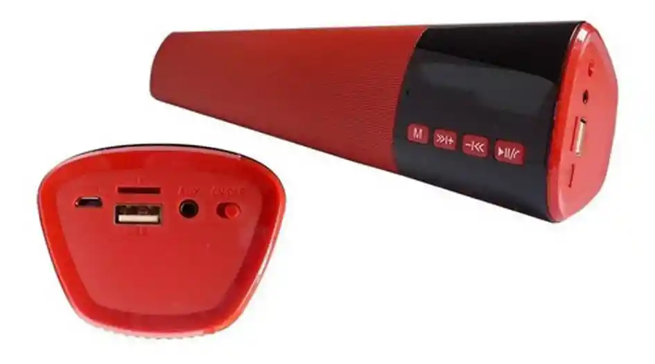 Bocina Speaker B28s Portátil Con Bluetooth Rojo