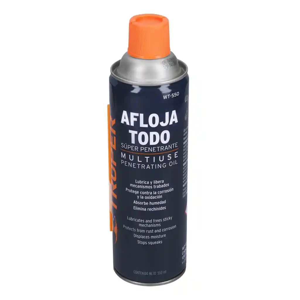 Aceite Multiusos En Aerosol, Aflojatodo 550ml (19oz), Truper