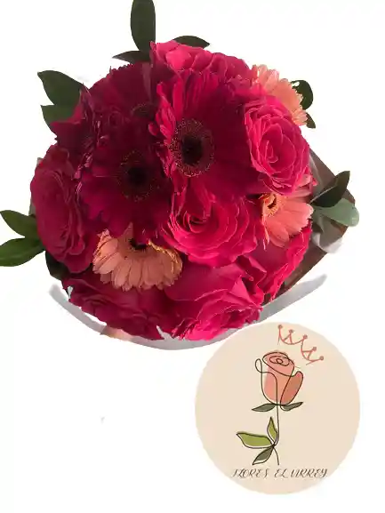 Gerberas Y Rosas Fucsias Un Amor Como El Nuestro