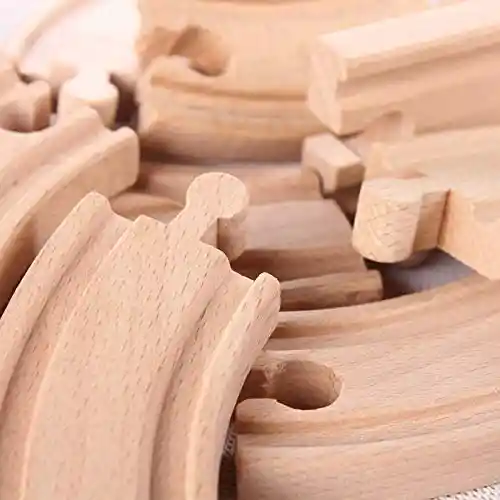 Pista Grande De Trafico Para Niños, 108 Piezas, Pista De Tren De Madera