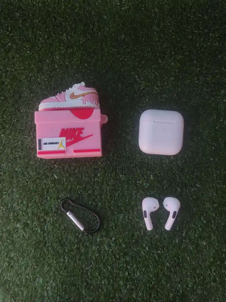 Forro Protector Nike Rosado Para Airpods Serie 1/2 | Case Airpods Serie 1/2