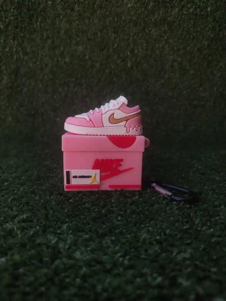 Forro Protector Nike Rosado Para Airpods Serie 1/2 | Case Airpods Serie 1/2