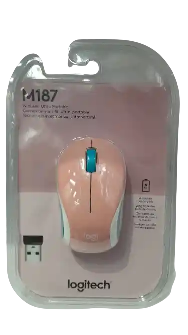 Mini Mouse Inalámbrico - M187 - Rosado - Logitech