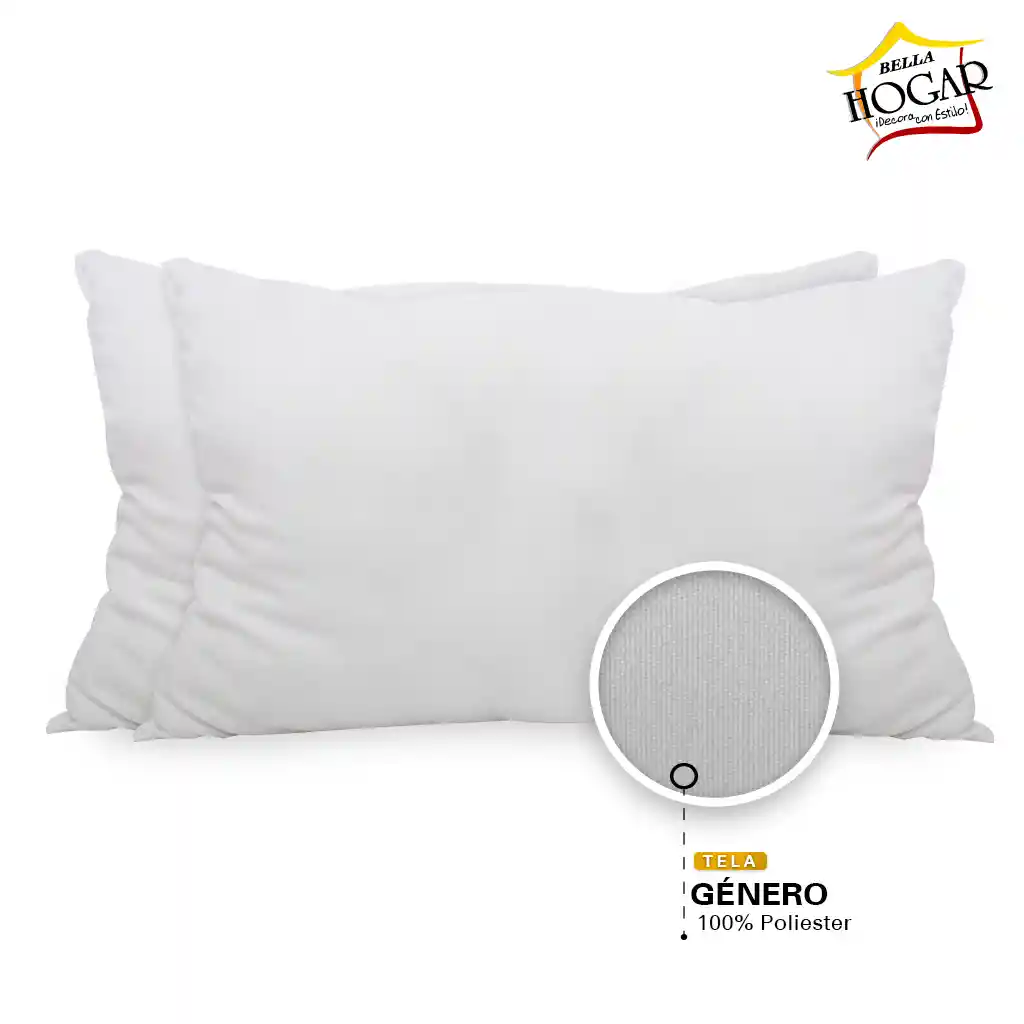 Almohada Kit X2 Ecomax 40 X 60 Cms Gris