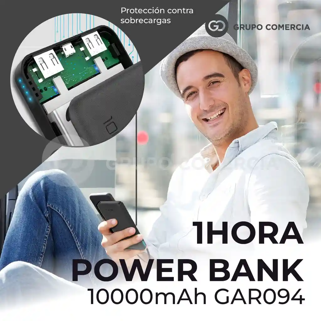 Power Bank Portable Cargador Original 10.000mah 1 Hora