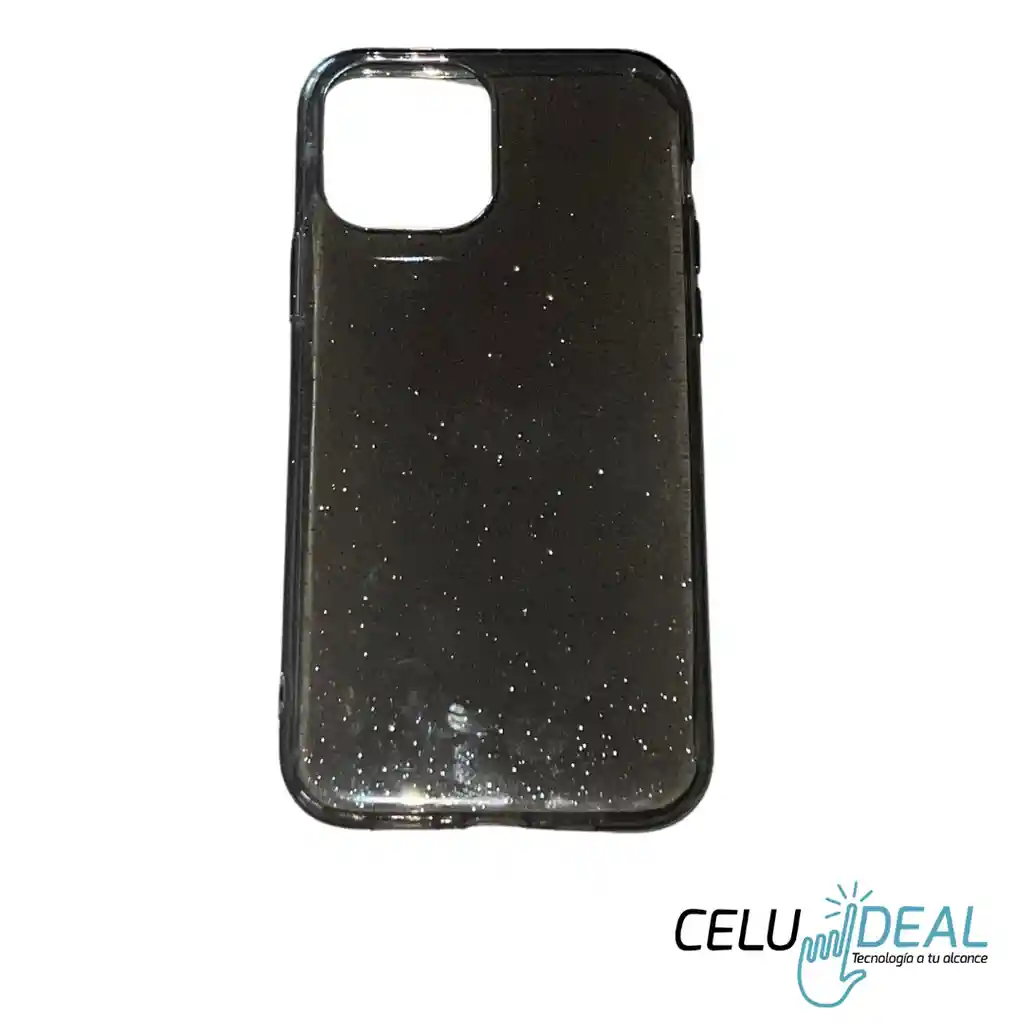 Estuche Transparente Escarchado Negro Iphone 12/ 12 Pro