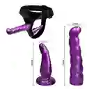 Arnes Lesbico Doble Consolador Dildo Intercambiable