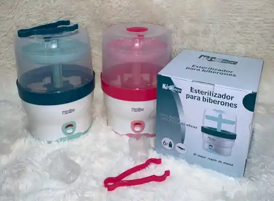 Esterilizador 6 Teteros Bebe Eléctrico Rojo