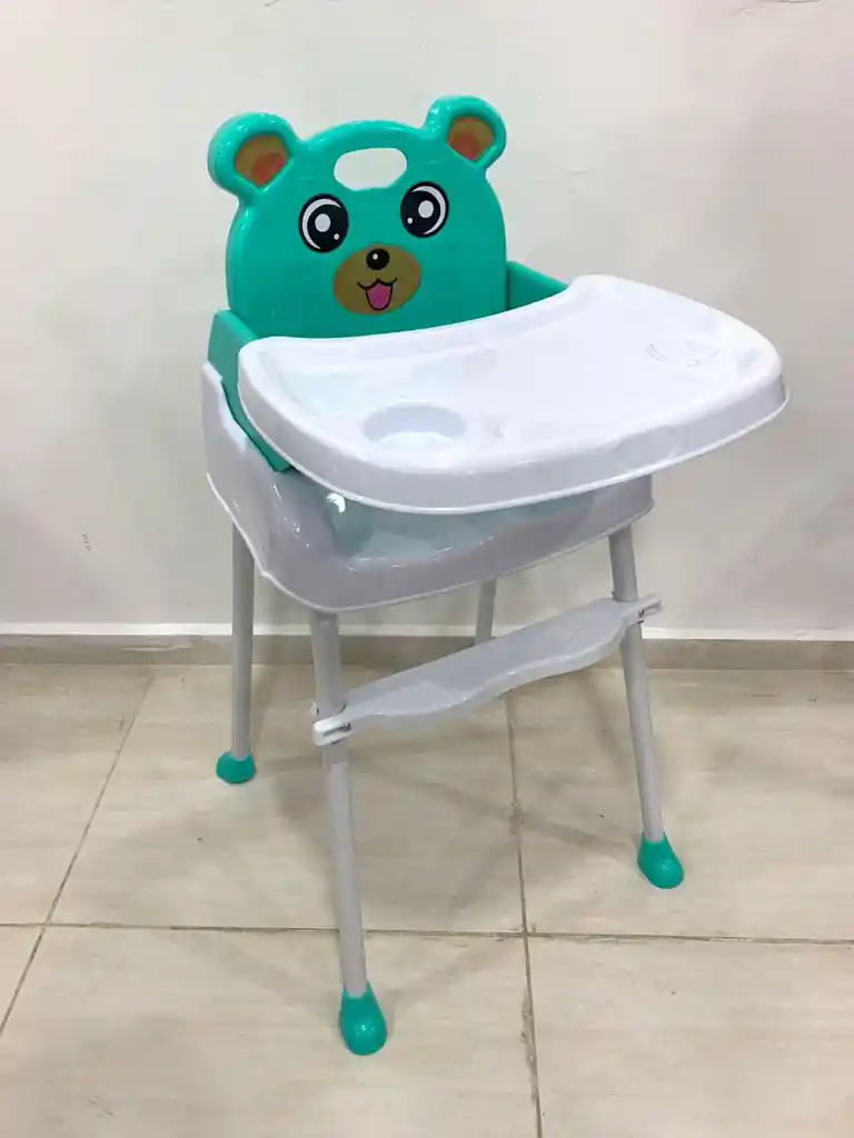 Silla De Comer De Bebe Osito 4 En-1 Verde