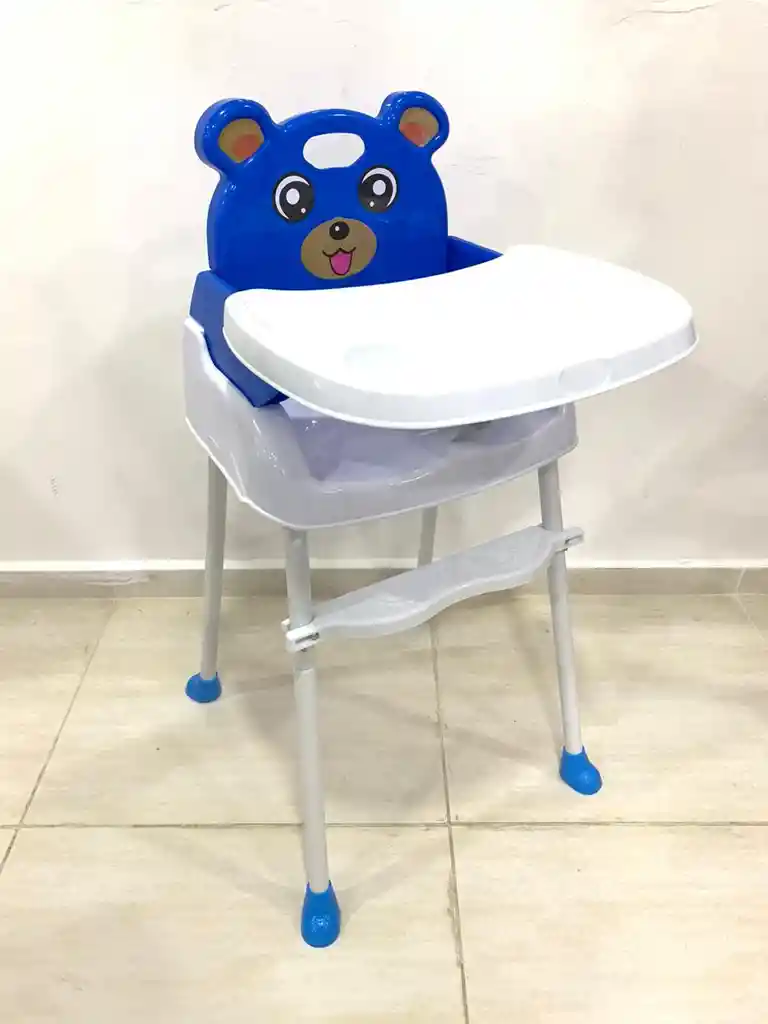 Silla De Comer De Bebe Osito 4 En-azul