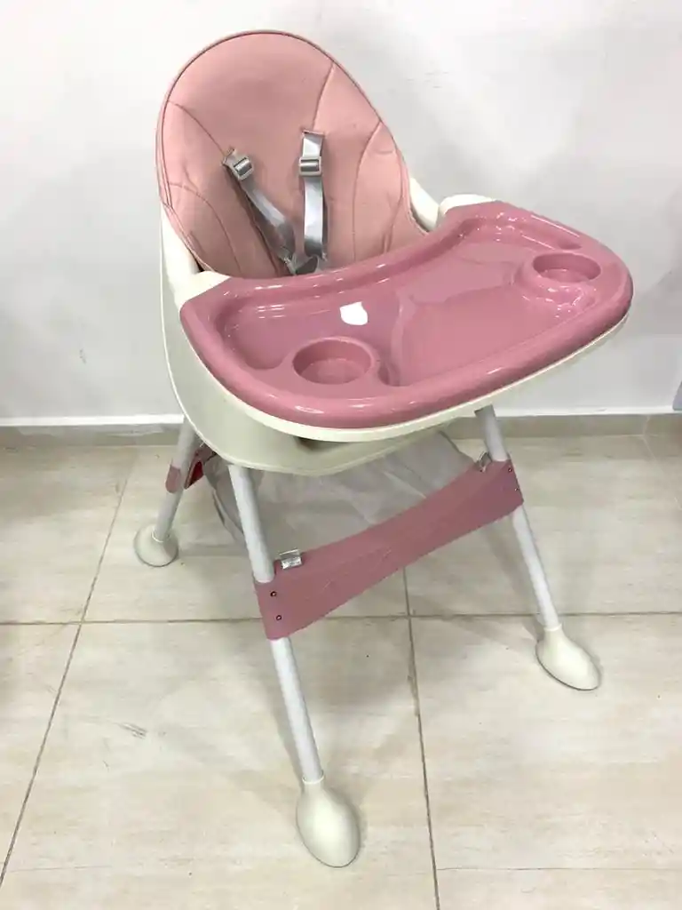 Silla Comedor Bebe 3en1 Portatil Rosada