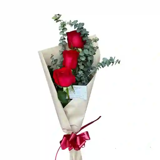 Bouquet De 3 Rosas Rojas
