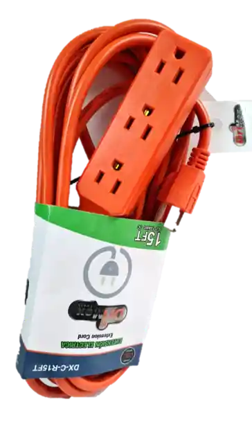 Extension Naranja X 4,5m 15ft Con Toma Generica