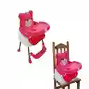 Silla Comedor Oso 3 En 1 Portatil Doble Altura Bebesitos Rosa