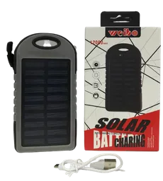 Cargador Batería Power Bank 5000 Mah Linterna Panel Solar