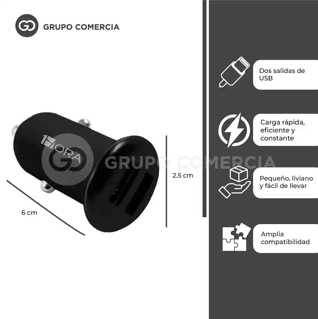 Cargador De Celular Para Vehiculo Dual Usb Original