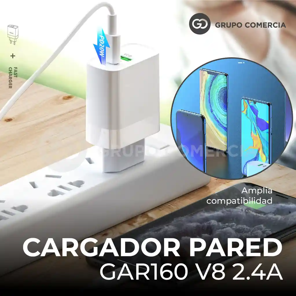 Cargador De Celular Doble Puerto Usb Con Cable Original