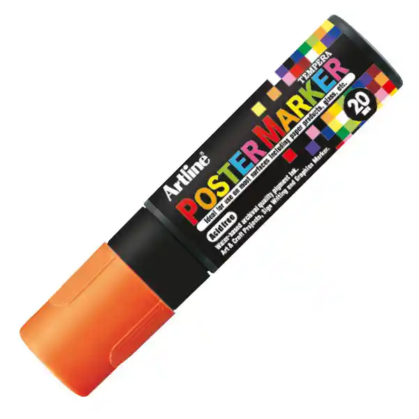 Poster Marker 20 Naranja Fluo