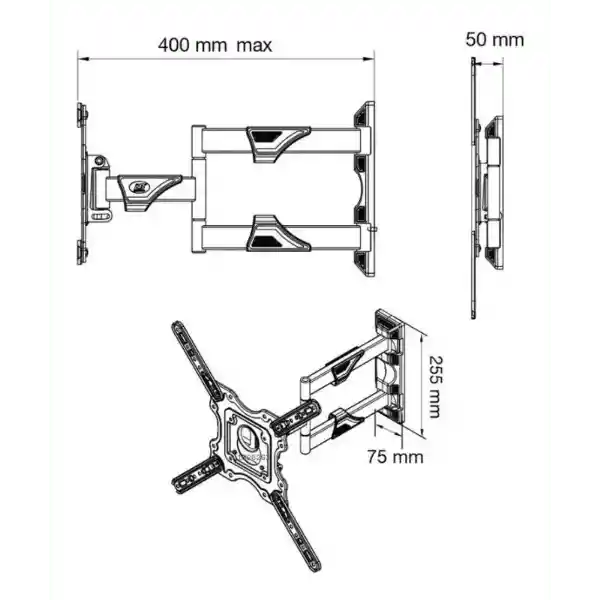 Soporte De Pared Tv 32-55 Pulgadas North Bayou Nb P4