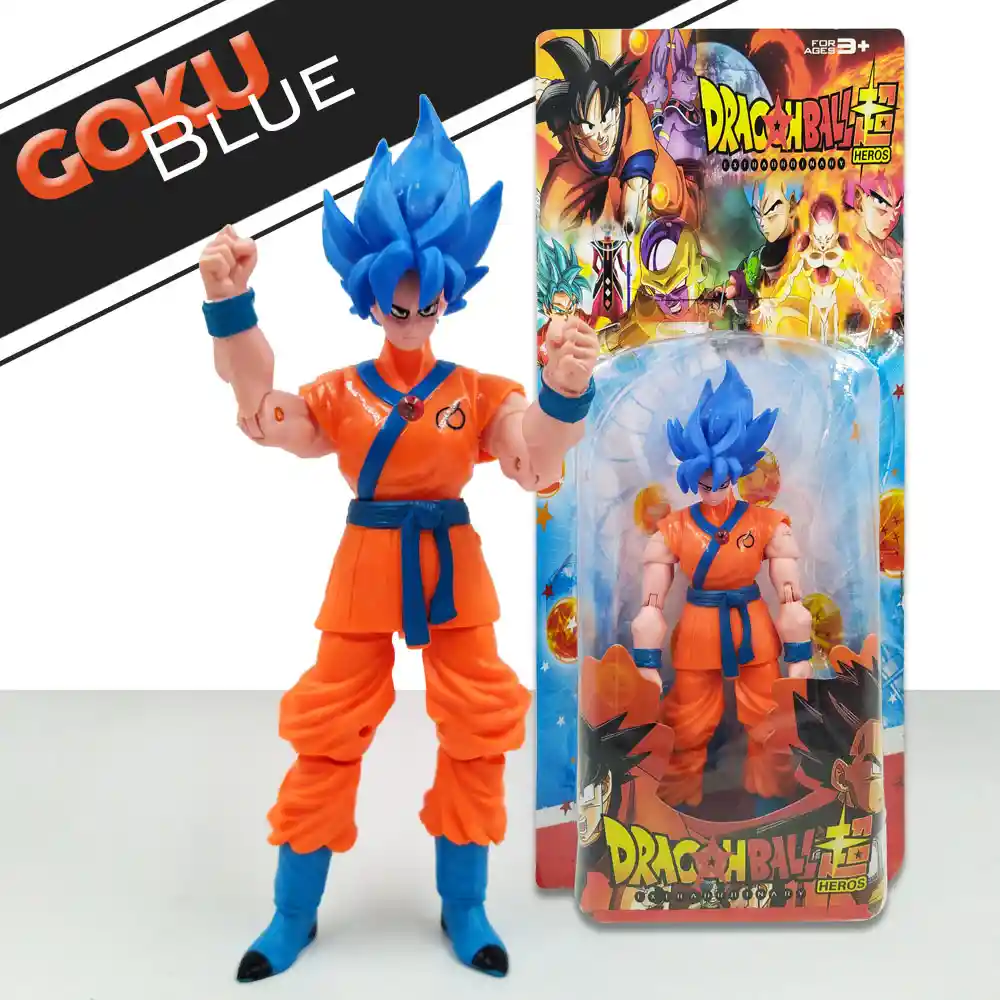 Goku Blue Figuras Dragon Ball Heros Muñecos Juguetes