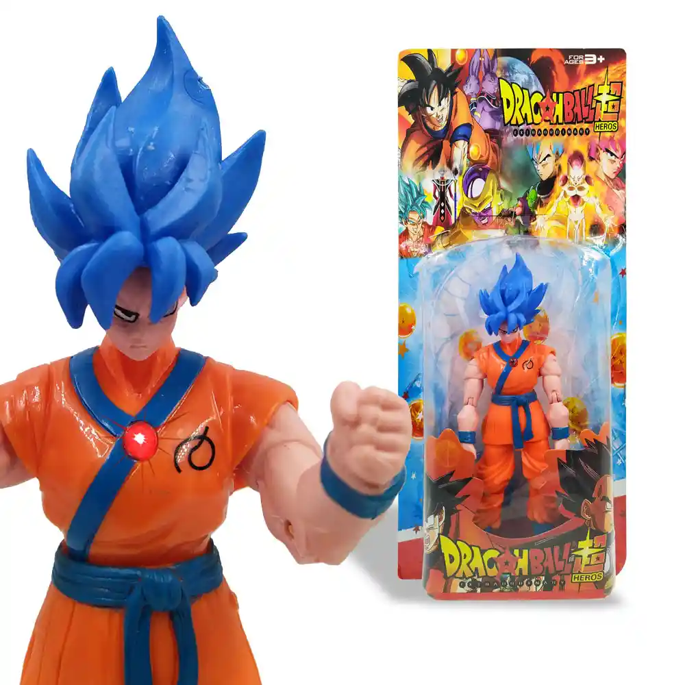 Goku Blue Figuras Dragon Ball Heros Muñecos Juguetes