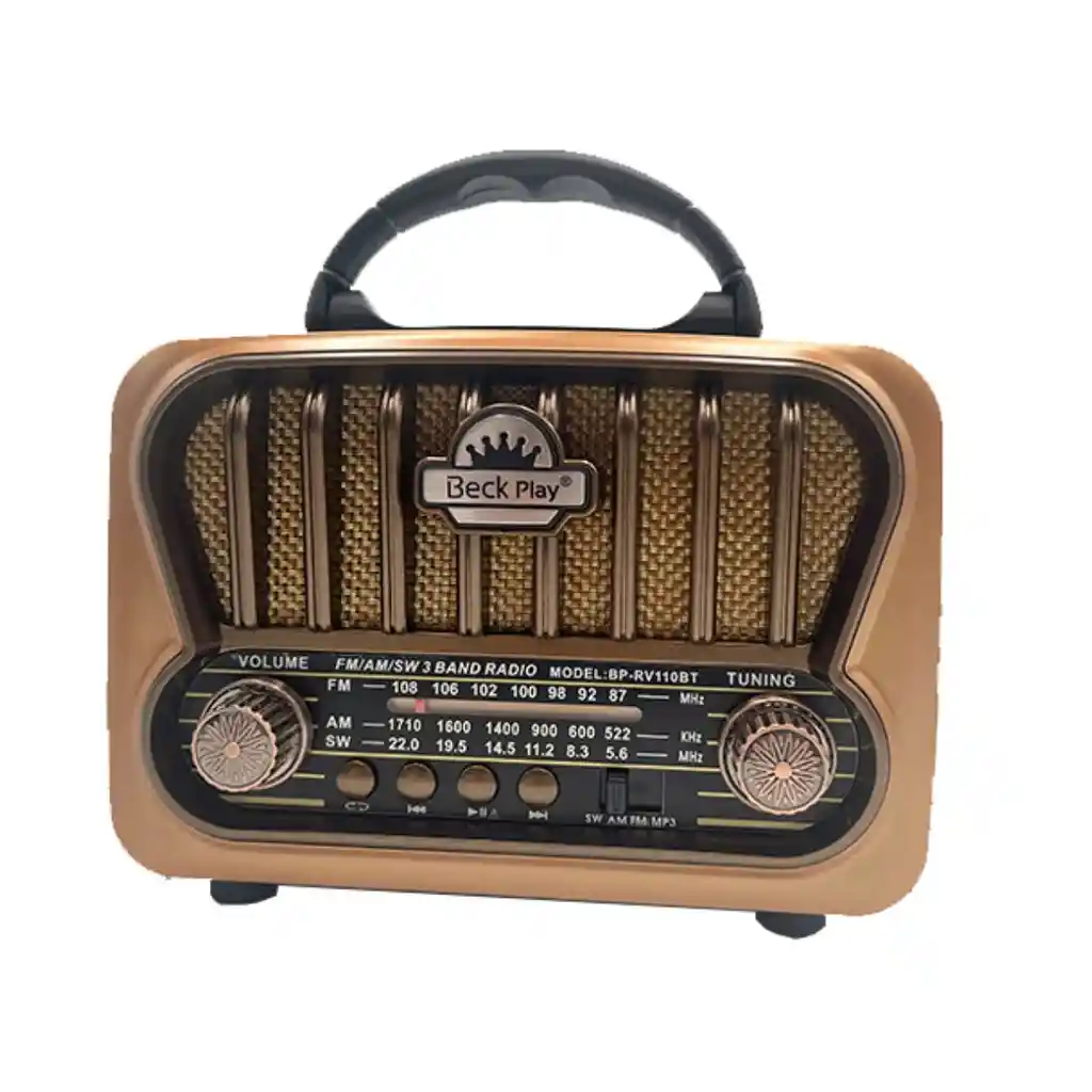 Radio Parlante Vintage Am Fm Sw Bp-rv110bt Beck Play