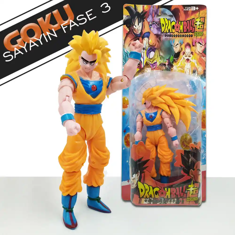 Goku Sayayin Fase 3 Figuras Dragon Ball Heros Muñecos Juguetes