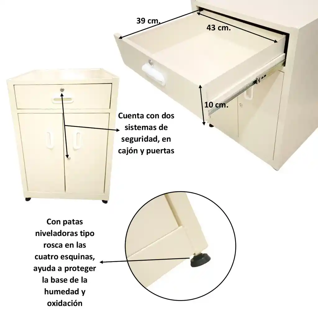 Mueble Metalico Con Cajón Para Estufa De Mesa 4 Puestos