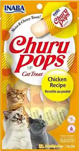 Churu Pops Snack Para Gato Pollo X 4 Und