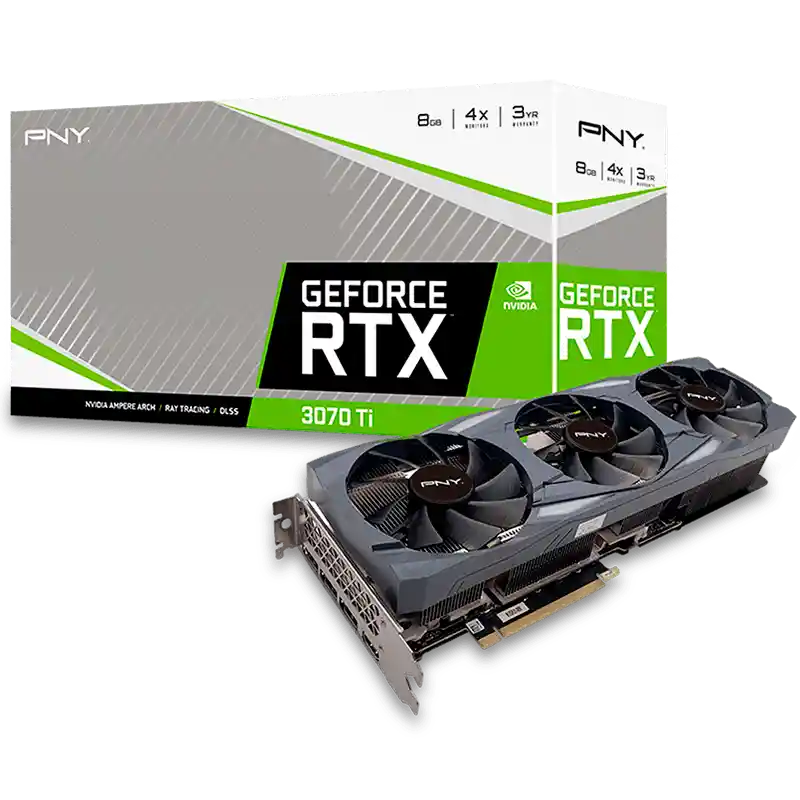 Tarjeta De Vídeo Pny Uprising Triple Fan Geforce Rtx 3070 Ti 8gb