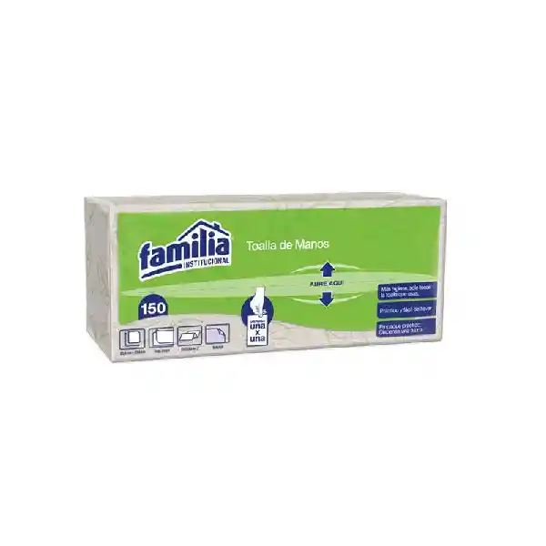 Toalla De Manos Doblada En Z Doble Hoja Natural 150 (73553)