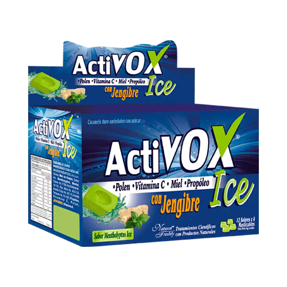Activox | 168 G| Sobre X 4 | Pastilla Masticable | Oral | Natural Freshly