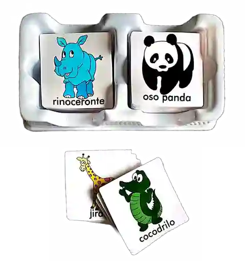 Juego De Mesa Didáctico Memoria Fichas Adhesivas Animales