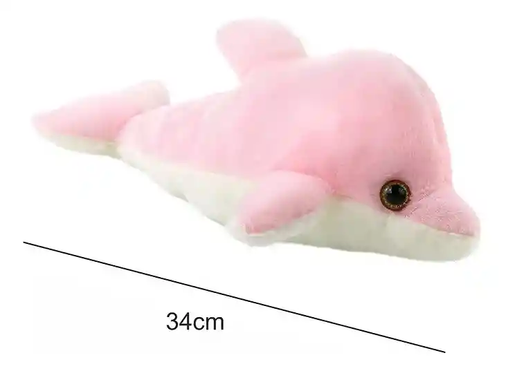 Almohada De Peluche Con Luz Led, Diseño De Delfin Luminoso Rosa