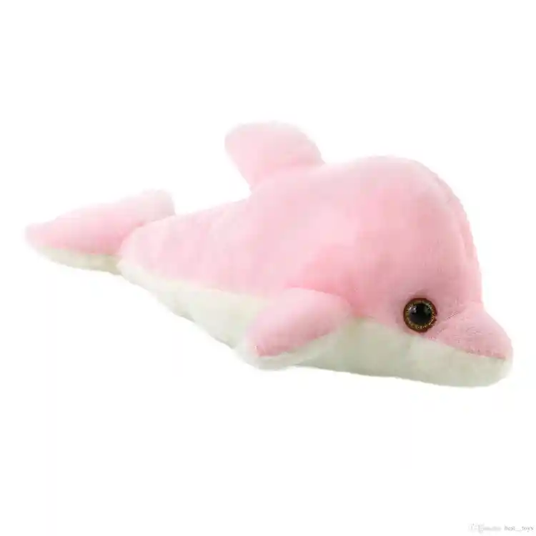 Almohada De Peluche Con Luz Led, Diseño De Delfin Luminoso Rosa