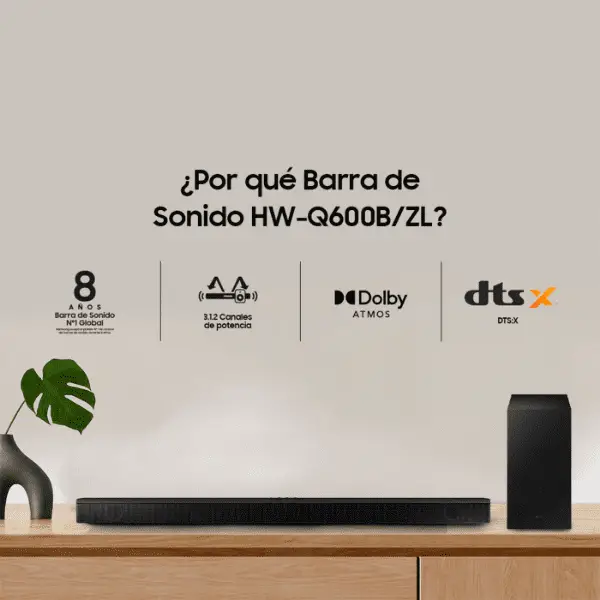 Barra De Sonido Samsung Hw-q600b/zl Negro