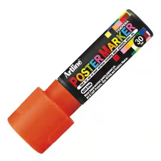 Poster Marker 30 Naranja Fluo