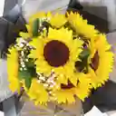 Hermoso Ramillete En Girasoles Frescos / Ramillete San Valentín