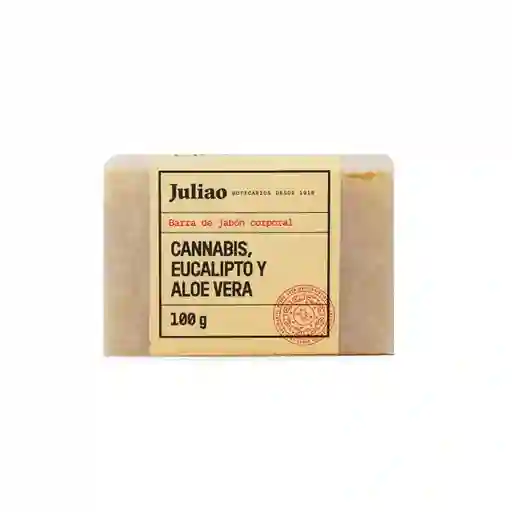 Jabón Artesanal En Barra De Cannabis, Eucalipto Y Aloe Vera 100gr