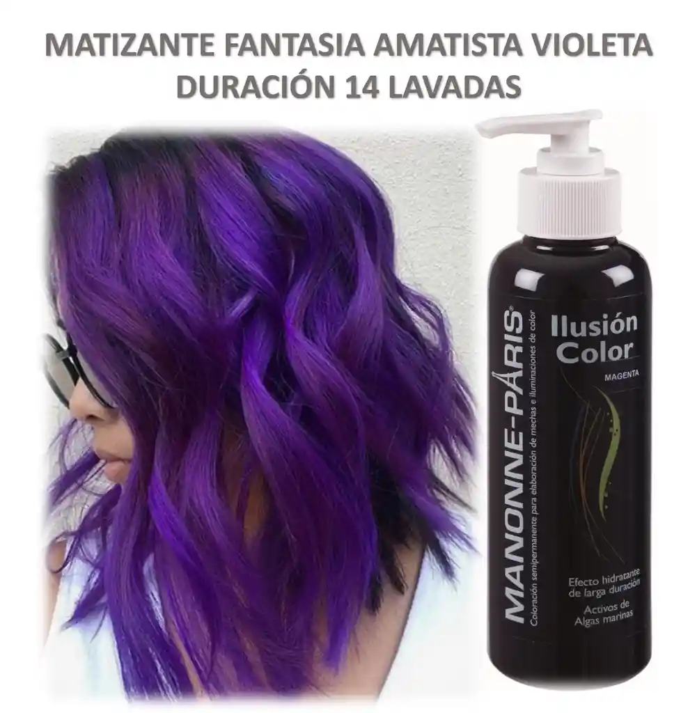 Matizante Mascarilla Violeta Amatista 240ml Ilusion Color Manonne Paris