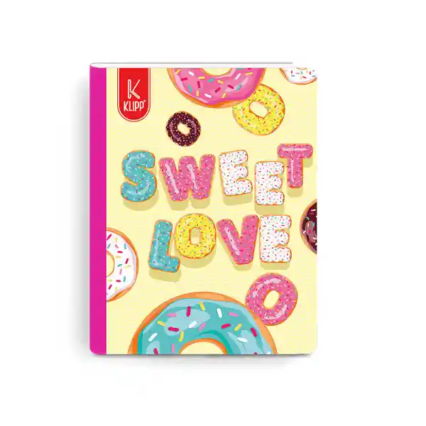 Cuaderno Cocido Niña Klipp Con Stickers - Cuadriculado 100 H