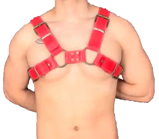 Arnés Sexual Cuero Sado Bdsm Bondage Esclavo Amo Red Rojo Fetiche