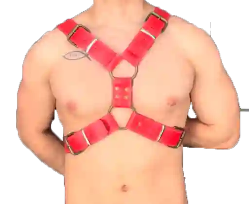 Arnés Sexual Cuero Sado Bdsm Bondage Esclavo Amo Red Rojo Fetiche