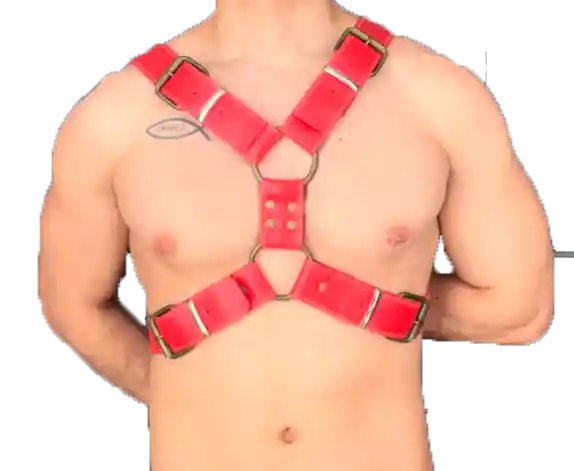 Arnés Sexual Cuero Sado Bdsm Bondage Esclavo Amo Red Rojo Fetiche