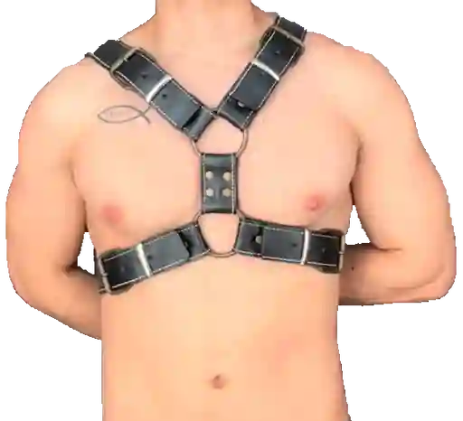 Arnés Sexual Cuero Sado Bdsm Bondage Esclavo Amo Red Rojo Fetiche