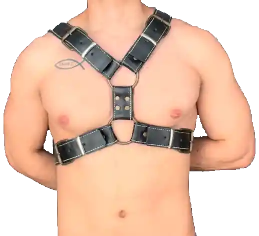 Arnés Sexual Cuero Sado Bdsm Bondage Esclavo Amo Red Rojo Fetiche